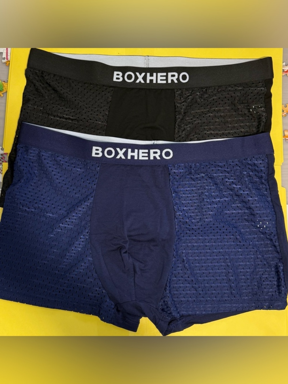 2 Pack - Box Hero NWOT Boxers, Blue & Black 3XL